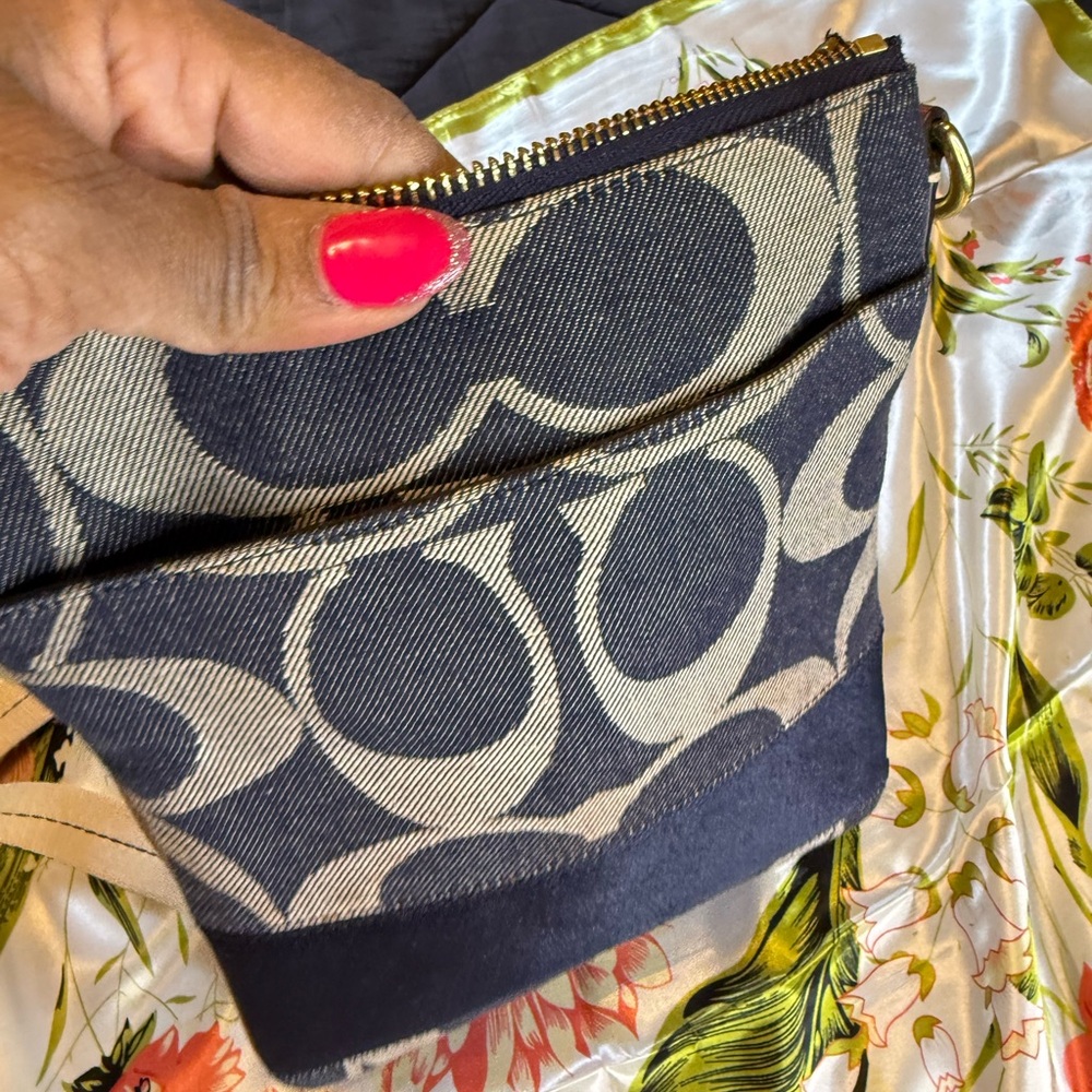 Coach Signature Denim Crossbody Bag - Picture 16 of 16